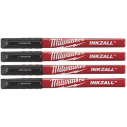 MILWAUKEE 48223164 Pack 4 Marquants Noirs 0,6mm