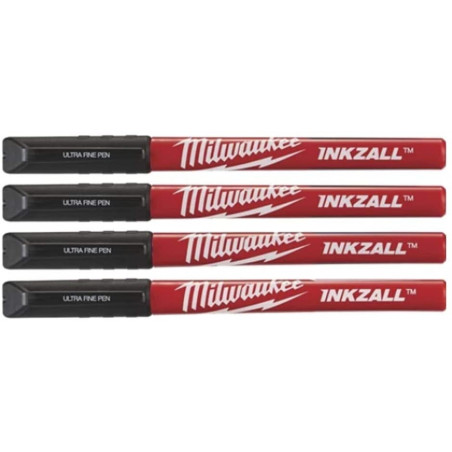 MILWAUKEE 48223164 Pack 4 Marquants Noirs 0,6mm