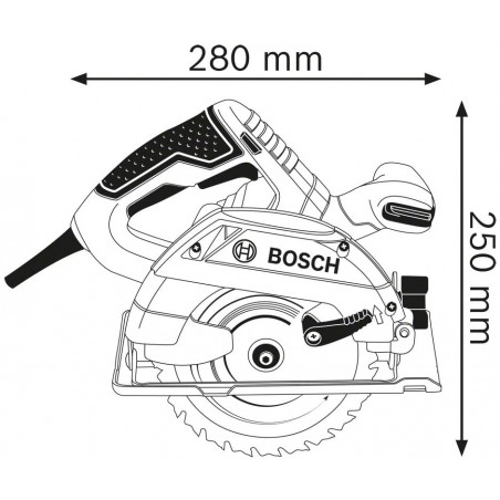 BOSCH GKS 165 SIRÈNE CIRCULAIRE 1100W 165MM