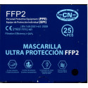 MASCARILLA FFP2 NEGRA * CN (CAJA 25 UDS)