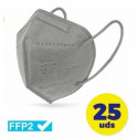 MASCARILLA FFP2 GRIS* CN (CAJA 25 UDS)