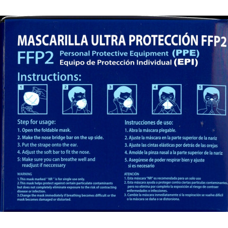 MASQUE FFP2 GRIS CN (CASSE 25 UDS)
