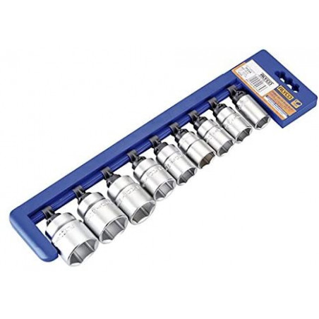 ALYCO 192333 JUEGO 10 VASOS 1/2" 10-19 MM REGLETA