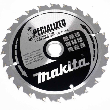 MAKITA B-09391 DISQUE HM 165/20/24D RENFORCÉ