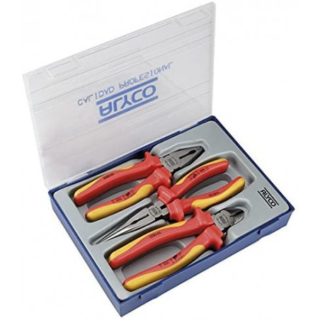 ALYCO 101860 JUEGO 3 ALICATES AISLADOS CAJA PLAST.