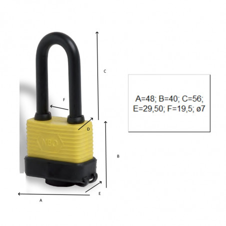DOMO Cadeau en acier massif 40mm long arc
