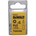 DEWALT DT7212 Jeu 5 points PZ2 25mm