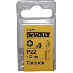 DEWALT DT7212 JUEGO 5 PUNTAS PZ2 25mm