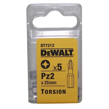 DEWALT DT7212 JUEGO 5 PUNTAS PZ2 25mm