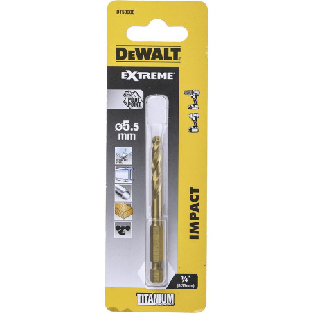 DEWALT DT50008 Broca de impacto TITANIUM 5,5x78mm