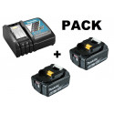 MAKITA - PACK DE CHARGE 18V 5AH + 2 BATTERIES 