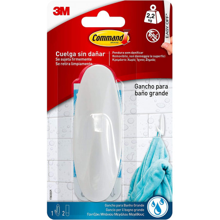 Command W17083B Gancho grande resistente al agua 