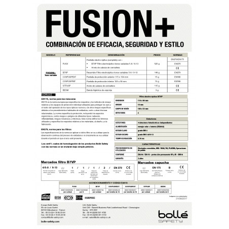 BOLLE FUSV PANTALLE DE SOLDAR ÉLECTRO-OPTICA